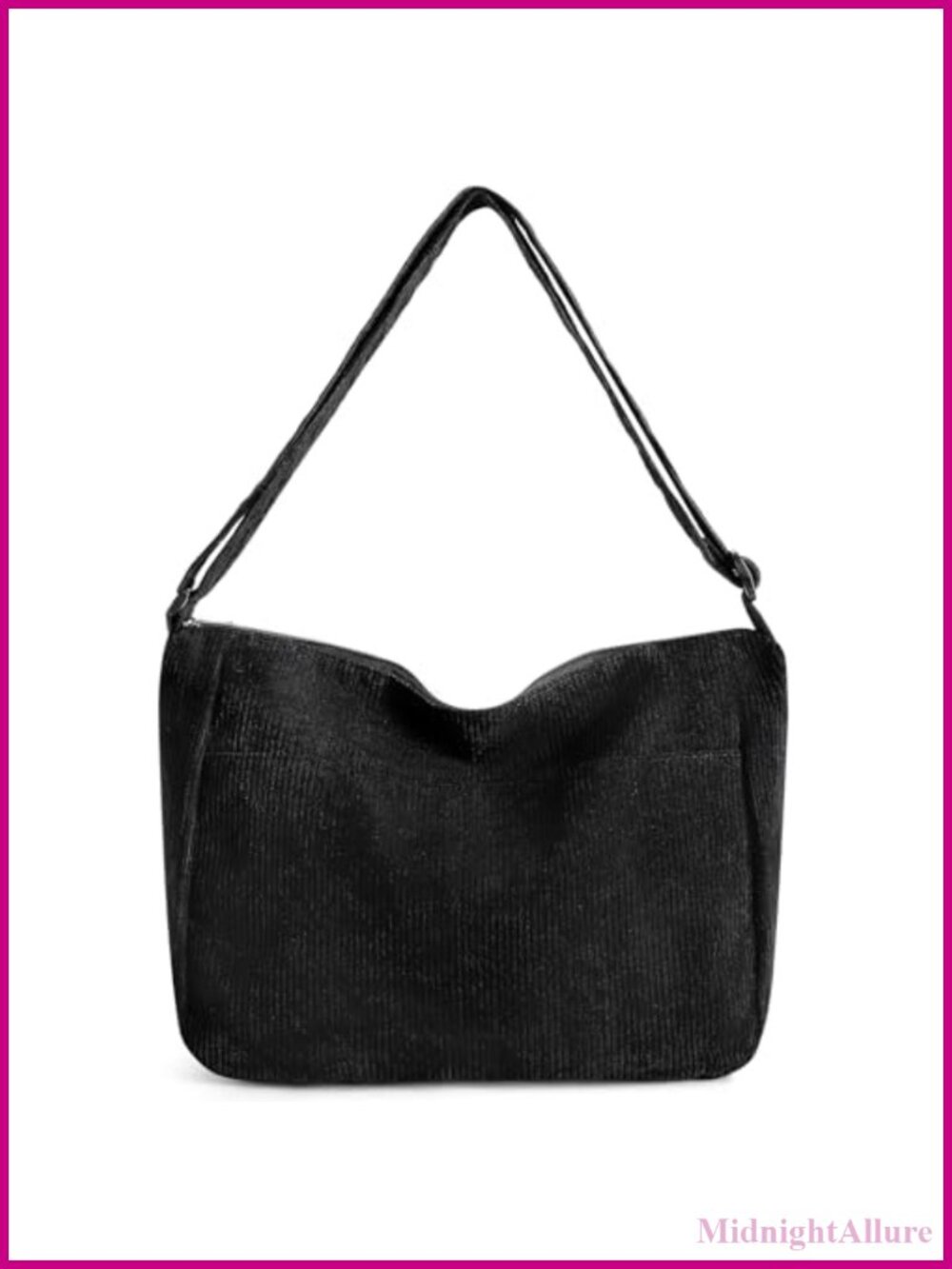 Corduroy Tote Bag Hobo Shoulder Crossbody Lightweight 14in Laptop